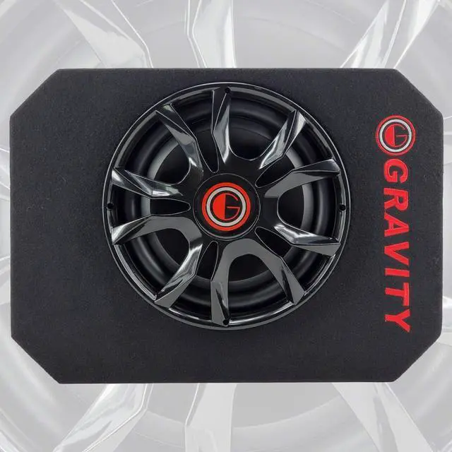 Alt view image 5 of 7 - GSC-W12P 1200 Watts Max Power 600W RMS 12 Inch Car Audio Compact Under Seat Slim Powered Stereo Subwoofer Enclosure 12" Elite Sub Great for All Vehicles
