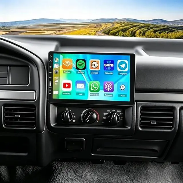 Main image of Single Din Car Stereo for Ford Bronco 1992-1996 with Wireless Carplay | Android Auto, 9" Touch Screen Large Display Car Radio Support GPS Mirror Link Steering Wheel Control Bluetooth FM Camera