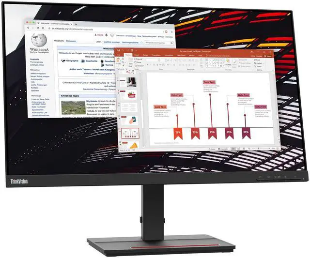 Main image of ThinkVision S24e-20 23.8" FHD(1920x1080) WLED Monitor Raven Black-62AEKAT2US - with USB Hub