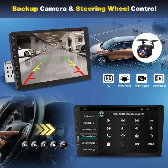 Alt view image 5 of 7 - 9 Inch Single Din Car Radio Stereo for Freightliner M2 2004-2025 with Wireless CarPlay and Android Auto, Touchscreen 1 DIN Car Audio Receiver Head Unit w/Bluetooth SWC FM AM Mirror Link Backup Camera