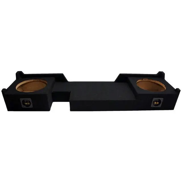Alt view image 2 of 4 - Fits 2004-2008 Ford F150 Extended Super Cab Dual 10" Subwoofer Box ASC | Full-size truck bass upgrade, 10 inch sub enclosure design, unloaded twin woofer housing, space-saving install