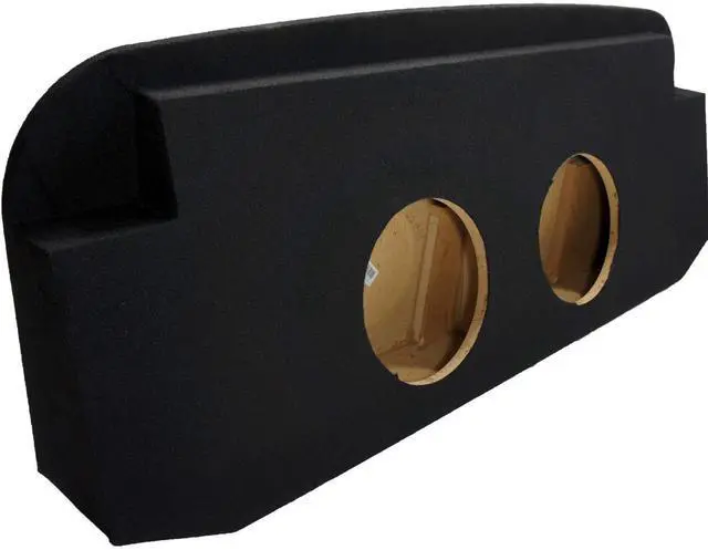 Main image of Dual 10" Sub Box Fits 02-13 Chevy Avalanche Escalade EXT Behind Seat ASC | Tough charcoal carpet finish, air-tight sealed design, 10 inch subwoofer size for trucks and underseat mounting