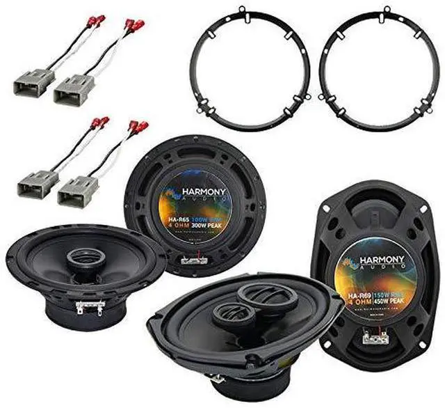 Main image of 6.5 and 6x9 Speaker Package Fits Honda Accord 1998-2002 | 300 watt round pair plus 450 watt oval pair, direct replacement combo, upgraded bolt-in mounting, easy DIY refresh