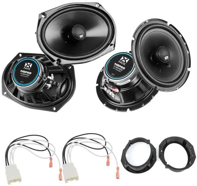 Main image of Complete 6.5" & 6x9 Speaker Upgrade Kit for Ford Explorer 2011-2019 | A pair of 6.5" & 6x9" complete speaker replacement package kit with adapters and harnesses for select Ford Explorer 2011-2019