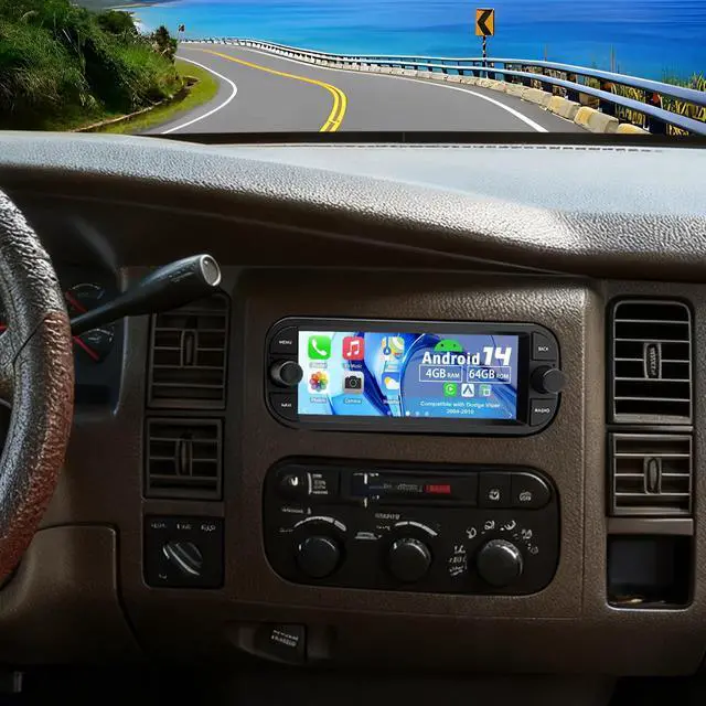 Main image of Double Din Car Stereo Upgrade Radio for Dodge Durango 2002 2003 | Android 14 4G+64G 6.86" Touchscreen Wireless Carplay Android Auto GPS WiFi Bluetooth RDS DSP SWC Mirrorlink Mic Backup Camera