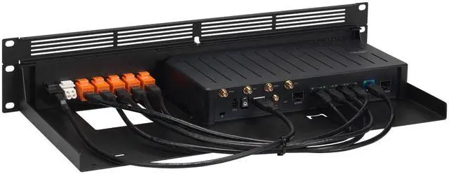 Alt view image 3 of 3 - Rackmount.IT RM-CR-T1 Rack Mount Kit for Cradlepoint E300, E300-C, R500, and R500-C Routers - 1.3U, Front Ports, Signal White Steel (RM-CR-T1)