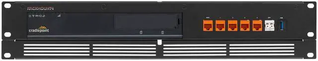 Alt view image 2 of 3 - Rackmount.IT RM-CR-T1 Rack Mount Kit for Cradlepoint E300, E300-C, R500, and R500-C Routers - 1.3U, Front Ports, Signal White Steel (RM-CR-T1)