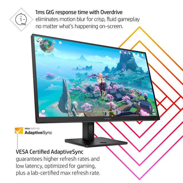 Alt view image 3 of 7 - OMEN 27 inch FHD 165Hz Gaming Monitor OMEN 27
