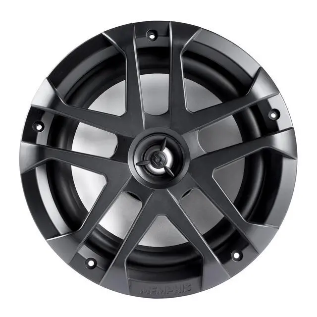 Alt view image 3 of 7 - MXA80L 8 in LED Marine Coaxial Speakers 1-Pair Bundle | Pair of 8 in LED marine coaxial speakers with metal gray grilles, 2 units in OEM bulk pack