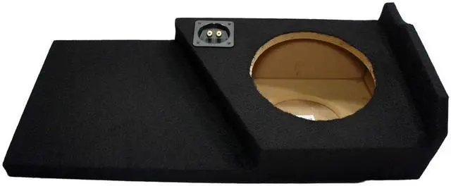 Main image of Single 10" Sub Box Fits 14-18 GMC Sierra Double Cab ASC Subwoofer Enclosure | Deep accurate low-end, Precision-cut MDF, truck-ready bolt-in install, 10 inch fit, charcoal carpet finish
