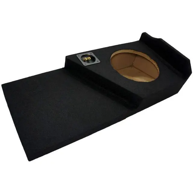 Alt view image 2 of 4 - Single 10" Sub Box Fits 14-18 GMC Sierra Double Cab ASC Subwoofer Enclosure | Deep accurate low-end, Precision-cut MDF, truck-ready bolt-in install, 10 inch fit, charcoal carpet finish
