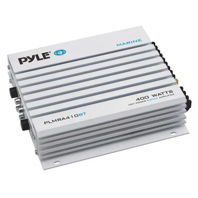 Alt view image 4 of 7 - Pyle in-Dash Marine Boat AM/FM USB AUX Radio Headunit Receiver Bundle Combo with 6X 5.25'' 100W 2-Way White Audio Speakers, 4-Channel Bluetooth Amplifier, Radio Shield, Speaker Wire, Antenna