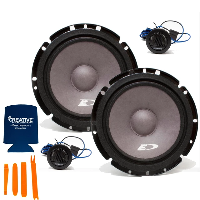 Alt view image 2 of 7 - 2-Pairs SXE-1751S 6.5" Component Speakers