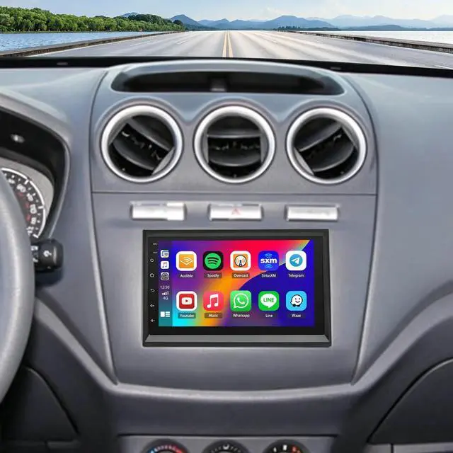 Main image of Double Din Car Stereo Radio for Ford Transit Connect 2012-2013 | 7 inch Touchscreen Head Unit Radio with Wireless CarPlay & Android Auto GPS Navigation Mirror Link Backup Camera FM DSP SWC