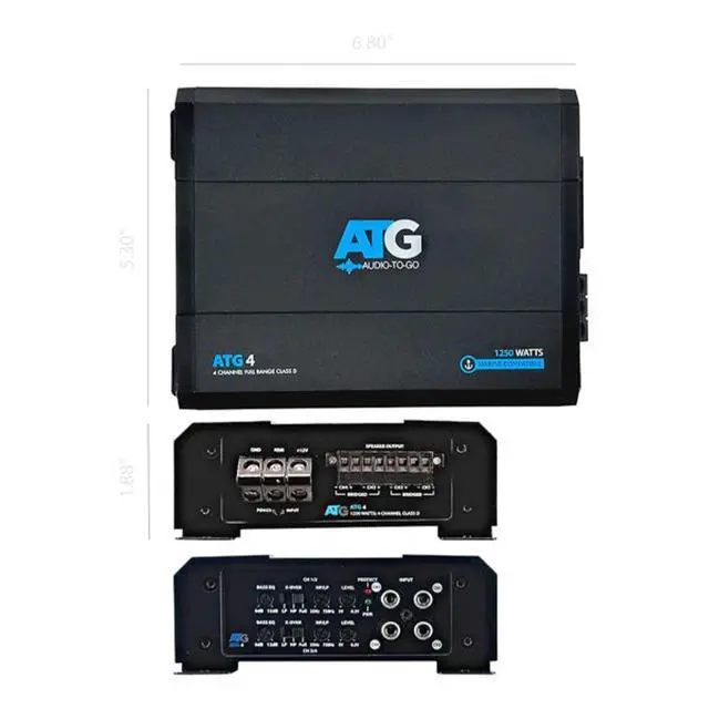 Alt view image 4 of 4 - Audio NEO Marine 4-Channel Amplifier 4 X 125W @ 4-Ohms - 4