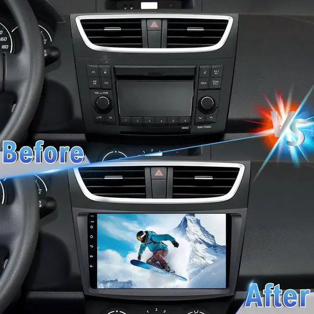 Alt view image 4 of 6 - Android 14 Double Din Car Radio for Subaru Outback Legacy 2009-14 | 4G+64G 9" Touch Screen Car Stereo with Wireless Carplay Android Auto GPS WiFi Mic Backup Camera