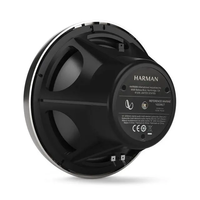 Alt view image 4 of 7 - 1022MLT 10" Marine Subwoofer with RGB Lighting (Titanium)