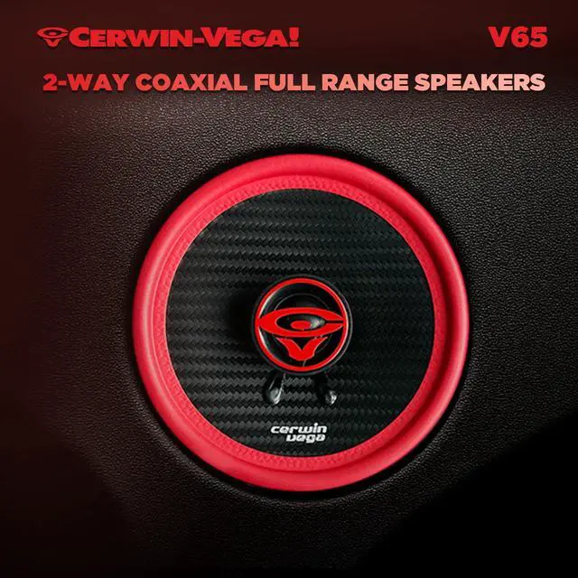 Alt view image 2 of 7 - Cerwin-Vega V65 6.5" VEGA 2-Way 360 Watts 4 Ohm Coaxial Speakers(Pair)