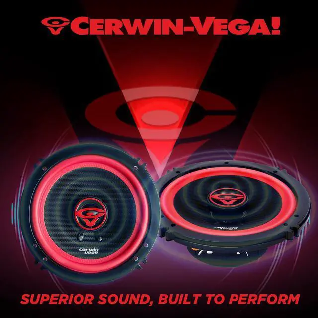 Alt view image 4 of 7 - Cerwin-Vega V65 6.5" VEGA 2-Way 360 Watts 4 Ohm Coaxial Speakers(Pair)