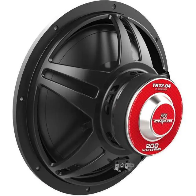 Alt view image 6 of 7 - (2) MTX Audio Terminator TN12-04 12 800 Watt 4 Ohm Car Subwoofers Subs