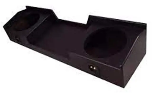 Alt view image 2 of 3 - Dual 12" Sub Box Subwoofer Armor Coated Fits Nissan Titan 2004-2015 ASC | Crew cab enclosure fit, rugged spray-on finish, saves cargo room, quick truck bass upgrade, 12 inch size