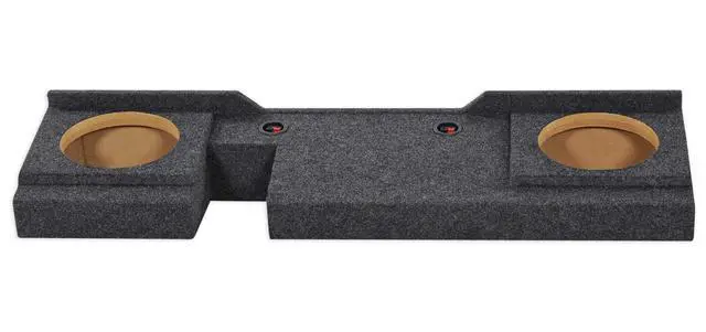 Alt view image 4 of 4 - REC36 Dual 10" Subwoofer Box, 2004-2008 Ford F150 Xcab/SuperCrew | Enclosure, Underseat Downfire, Custom Fit, Charcoal Carpet, 5/8" MDF, 0.7 Cu Ft Air Space, 4.5" Depth, 9" Cutout