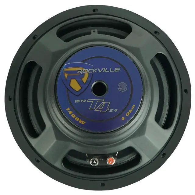 Alt view image 7 of 7 - W12T4S4 12" SVC 4-Ohm Slim Car Subwoofer, 1400W, 2-Pack | CEA-2031 Compliant, 2" Voice Coil, Strontium Magnet, Butyl Surround, Steel Basket, Chrome Terminals, 3.7" Depth, 34Hz-500Hz