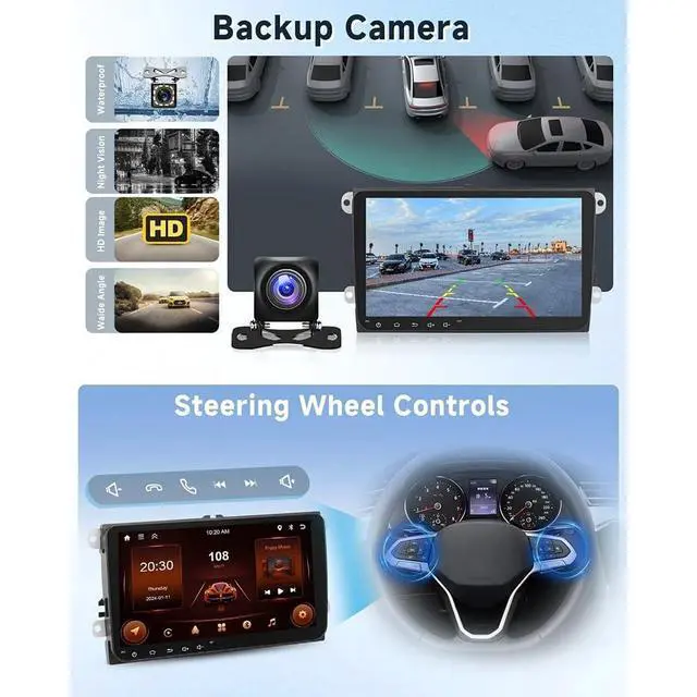 Alt view image 6 of 7 - 4+64G Double Din Car Stereo for Nissan Pathfinder 2005-2010, 7" Touch Screen Radio for Nissan Versa 2006-2011 Head Unit Backup Camera with Wireless Carplay Android GPS Navi Bluetooth WiFi Mirror Link