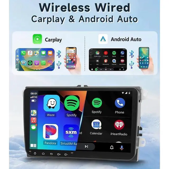 Alt view image 7 of 7 - 4+64G Double Din Car Stereo for Nissan Pathfinder 2005-2010, 7" Touch Screen Radio for Nissan Versa 2006-2011 Head Unit Backup Camera with Wireless Carplay Android GPS Navi Bluetooth WiFi Mirror Link