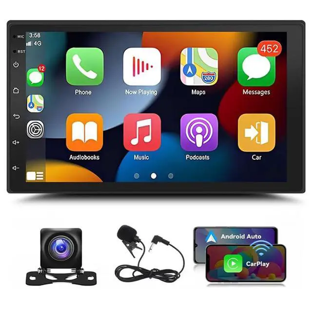 Alt view image 3 of 7 - 7" Car Stereo for Nissan Versa 2006-2011, 2+32G Touch Screen Radio for Nissan Pathfinder 2005-2010 Head Unit with Backup Camera with Wireless Carplay Android GPS Navigation Bluetooth WiFi Mirror Link