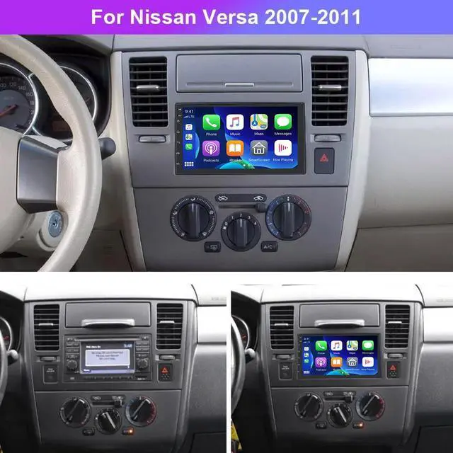 Alt view image 4 of 7 - 7" Car Stereo for Nissan Versa 2006-2011, 2+32G Touch Screen Radio for Nissan Pathfinder 2005-2010 Head Unit with Backup Camera with Wireless Carplay Android GPS Navigation Bluetooth WiFi Mirror Link
