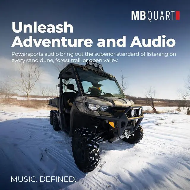 Alt view image 3 of 7 - Tuned Rear Speaker Kit for Can-Am Defender 2017-2025, 6.5" Coaxial 2-Way Speakers with 0.75" Titanium Tweeters and Mounting Brackets, Black