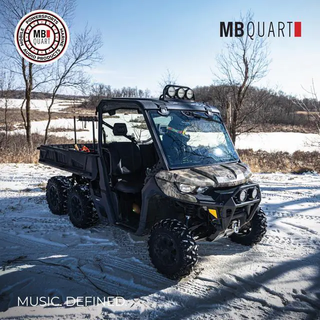 Alt view image 5 of 7 - Tuned Rear Speaker Kit for Can-Am Defender 2017-2025, 6.5" Coaxial 2-Way Speakers with 0.75" Titanium Tweeters and Mounting Brackets, Black