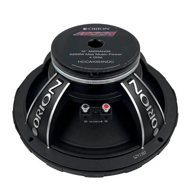 Alt view image 5 of 5 - HCCA1054NDC 10 Neodymium Magnet Mid-Range Dust Cap Loudspeaker, 2200W Max Power, 550W RMS, 4 Ohm, 3 Voice Coil - Pro Car Audio Stereo, Slim Midrange Speaker (Single)