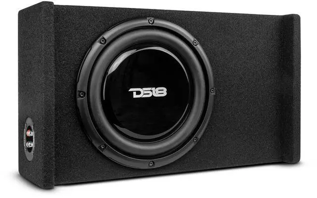 Main image of EN-DF10 10" Shallow Thin Subwoofer Enclosure Down-Firing Compact Sealed Design for Car Trucks 600 Watts Black
