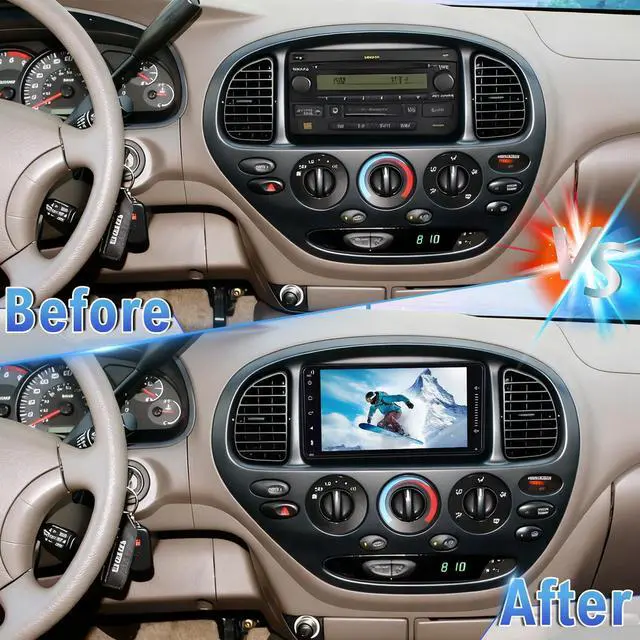 Alt view image 6 of 6 - Double Din Car Stereo Upgrade Radio for Toyota Tundra 2003-2006 | Android 14 7" Touchscreen Carplay Android Auto GPS WiFi Bluetooth RDS SWC Mirrorlink Mic Backup Camera (fit Original JBL AMP)