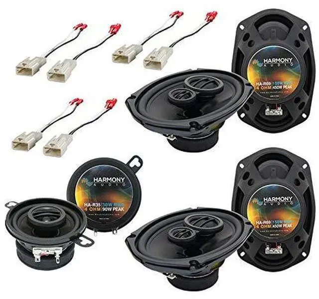 Main image of Fits Toyota Camry 2002-2006 6x9 R69 and 3.5" R35 Speakers | Factory replacement package, covers 2003 2004 years, 450W plus 90W rated pairs, crisp clear car sound, easy inch install