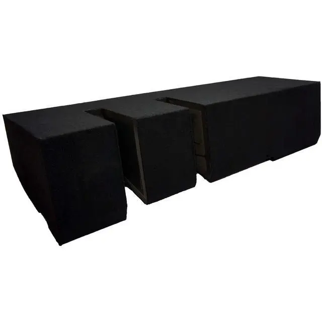 Alt view image 3 of 5 - Dual 12" Sub Box with Seat Lift Kit Fits 2001-2003 Ford F150 SuperCrew ASC | Sealed MDF construction, matched riser hardware, restores legroom for 12 inch subwoofers, spring terminals, quick hookup