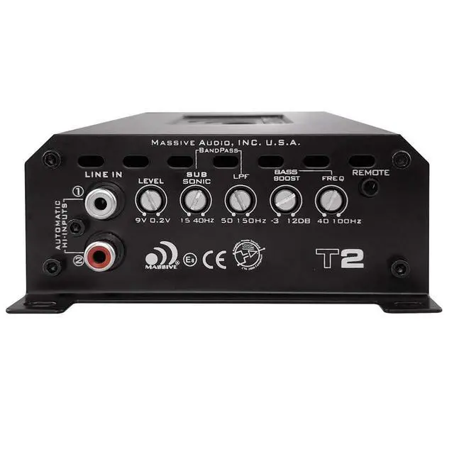 Alt view image 2 of 6 - T2 Marine 1-Ohm Mono Block Amplifier | 800W RMS Waterproof Marine Amp, Compact Class D Power, Boat, UTV & ATV Audio Upgrade