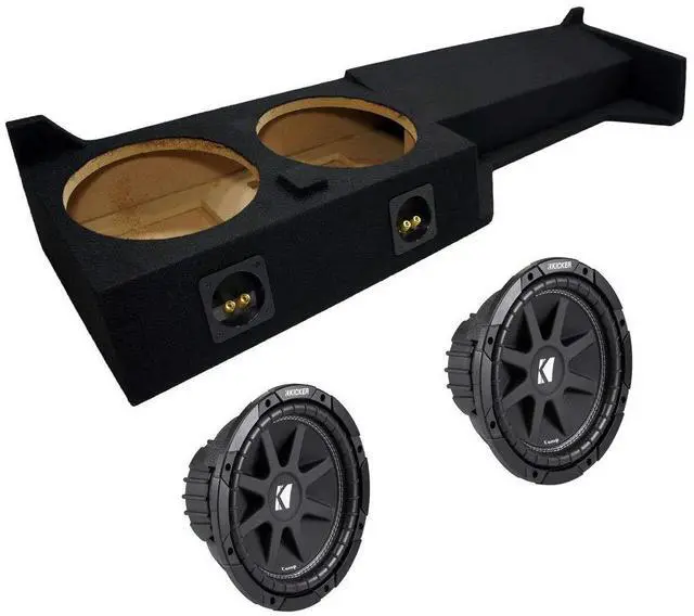 Main image of Kicker Comp C10 Dual 10" Sub Box 600W Peak Fits Nissan Frontier Crew Cab | Powerful subwoofer enclosure design, matched bass drivers, wired and ready, easy truck install, 10 inch