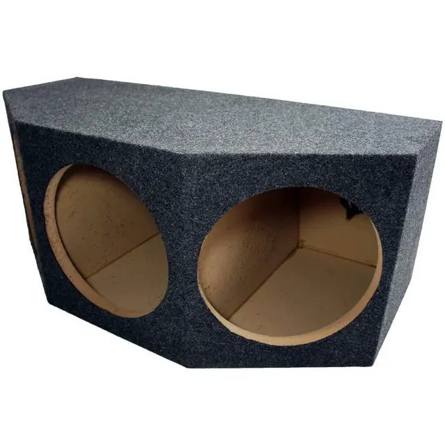 Alt view image 3 of 4 - Triple 12" Inch Subwoofer Box Sealed Rear Angle 3 Sub Enclosure ASC 312H | Huge trunk-filling bass, 3 hole design for your choice of drivers, stereo wiring ready, works in hatchbacks and SUVs