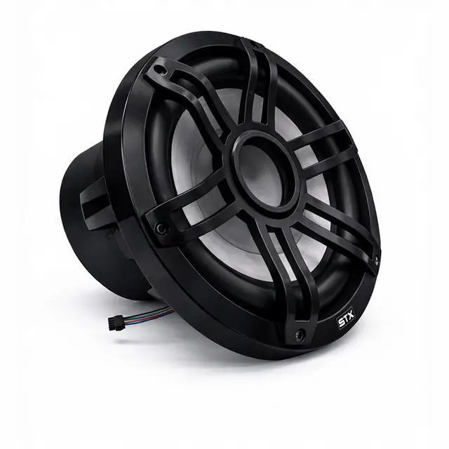 Alt view image 4 of 6 - STX10MSB - 10-Inch Super Marine Subwoofer, 1000W Max Power, RGB LED Waterproof, Compact Fit - Ideal for Boats, UTVs, ATVs
