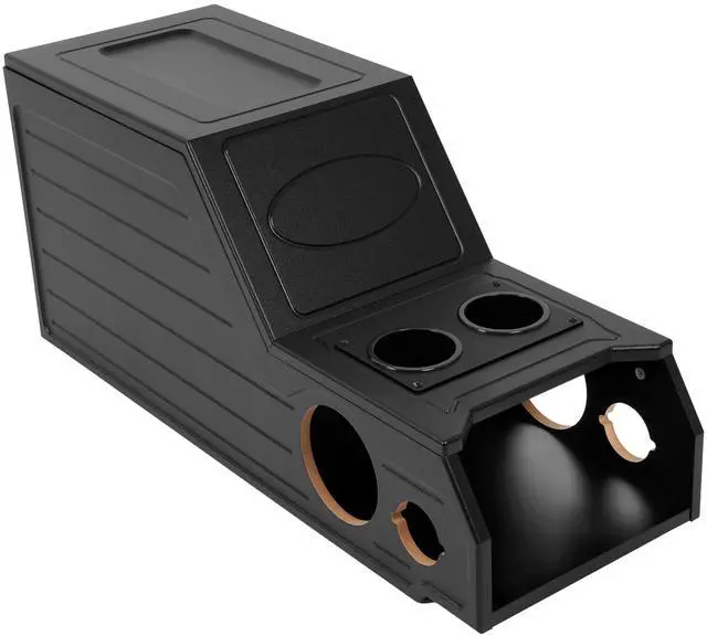 Main image of Console Subwoofer Box Compatible with 08-16 Ford F-250 Crew Cab | Crew/Single /Ext Cab MDF+Plastic(ABS) Black Center Console Subwoofer Box