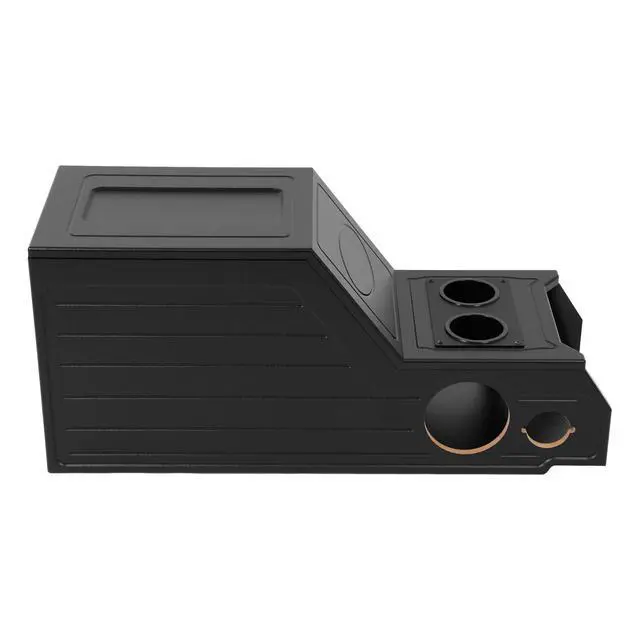 Alt view image 4 of 7 - Console Subwoofer Box Compatible with 08-16 Ford F-250 Crew Cab | Crew/Single /Ext Cab MDF+Plastic(ABS) Black Center Console Subwoofer Box