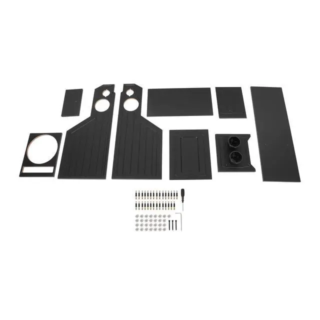 Alt view image 2 of 7 - Console Subwoofer Box Compatible with 08-16 Ford F-250 Crew Cab | Crew/Single /Ext Cab MDF+Plastic(ABS) Black Center Console Subwoofer Box