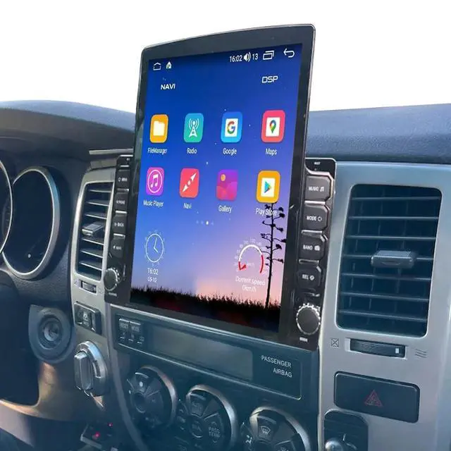 Alt view image 3 of 6 - 9.7 inch Car Stereo for Toyota 4Runner 2003-2009 Radio Upgrade Android 14 Vertical Touch Screen Car Radio for Toyota 4 Runner Head Unit Backup Camera with Wireless Carplay GPS Navi Bluetooth FM RDS