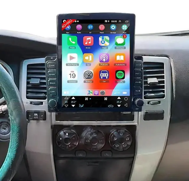 Main image of 9.7 inch Car Stereo for Toyota 4Runner 2003-2009 Radio Upgrade Android 14 Vertical Touch Screen Car Radio for Toyota 4 Runner Head Unit Backup Camera with Wireless Carplay GPS Navi Bluetooth FM RDS