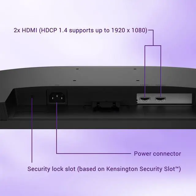Alt view image 7 of 7 - 24" FHD Monitor, 144Hz Refresh Rate, IPS Display, AMD FreeSync, 1ms, Anti Glare Screen, Low Blue Light, VESA, Dual HDMI, Tilt Adjustable, for Home Office & Gaming