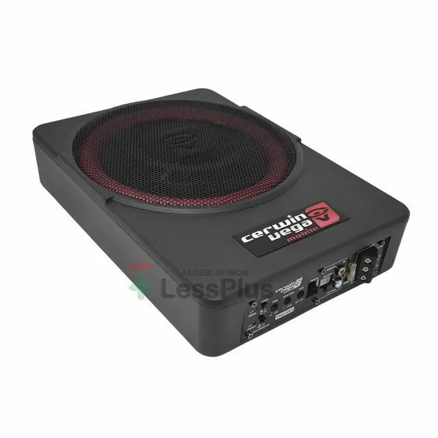Alt view image 3 of 6 - Cerwin Vega VPAS10V2 10" 550W Max / 200W RMS Low Profile Active Powered Subwoofer with Built in Amplifier Module for Working with All Vehicles