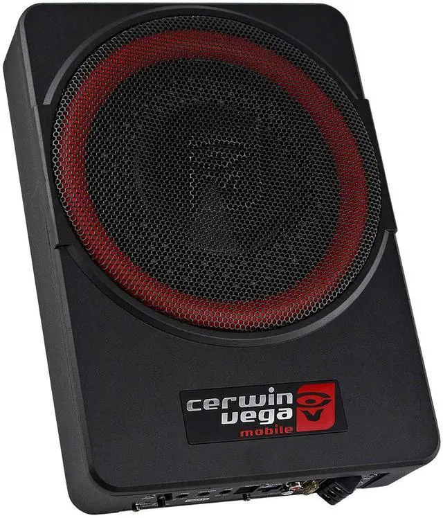 Main image of Cerwin Vega VPAS10V2 10" 550W Max / 200W RMS Low Profile Active Powered Subwoofer with Built in Amplifier Module for Working with All Vehicles